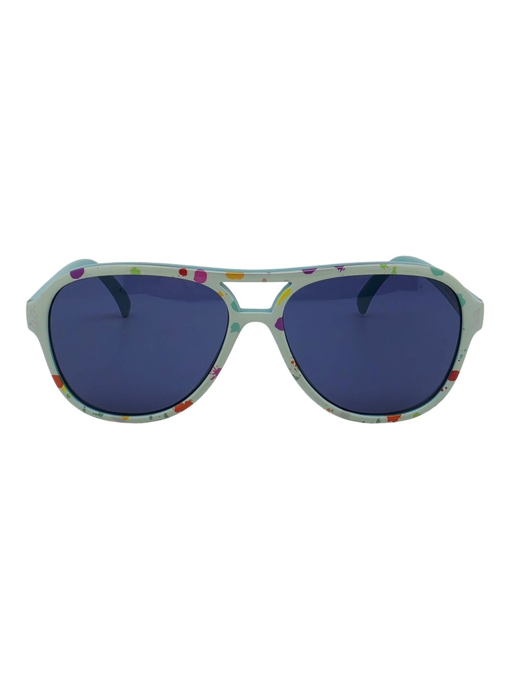 Stella McCartney Kids Aviator Sunglasses Paint Splatter Teal Mint Green SK0003S